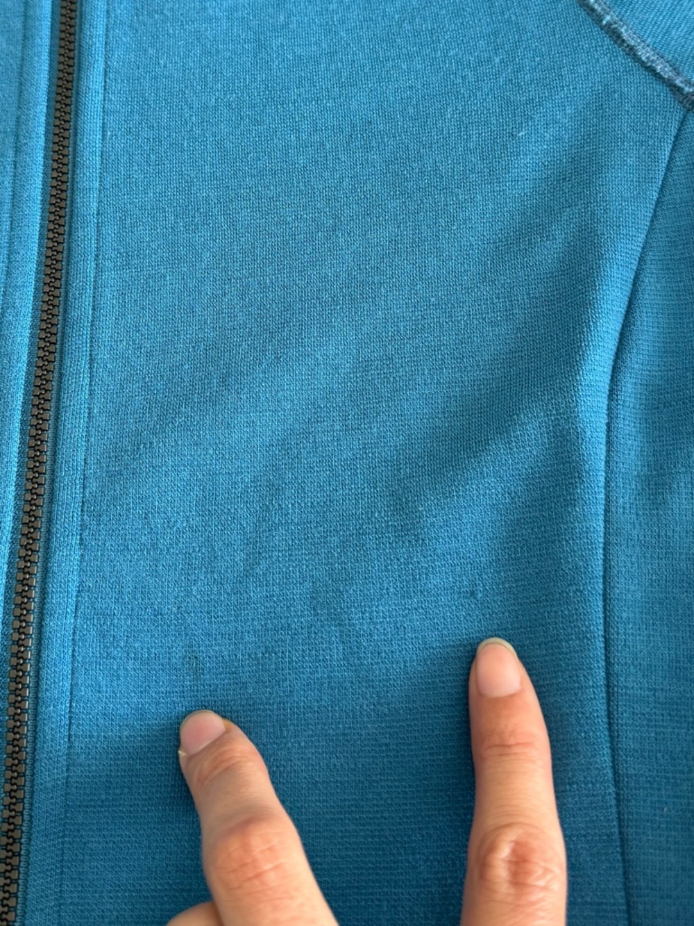 USA Ibex Full Zip 100% Merino Wool Cardigan Sweater Jacket Blue Athletic L - Picture 13 of 16